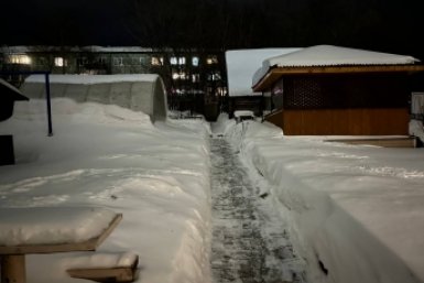 Теплица, беседка, зима, снег Артем Дубенчук
