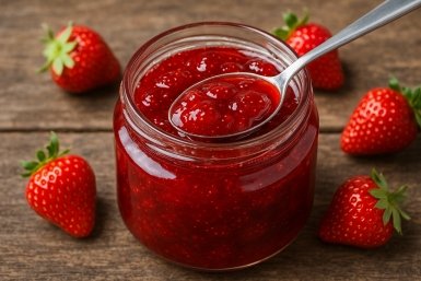 Клубничное варенье сгенерировано ИИ Qwenlm.ai (18+)