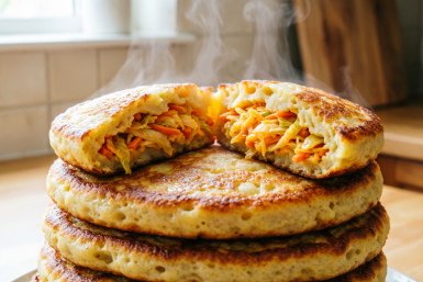 Соединяю картофель с мукой — и получаются воздушные лепешки: тесто нежнее облака