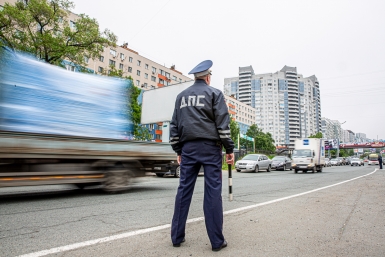 ДПС, ГИБДД, Полиция, остановка транпорта, ГАИ, инспектор, превышение, штраф Мария Смитюк, ИА PrimaMedia